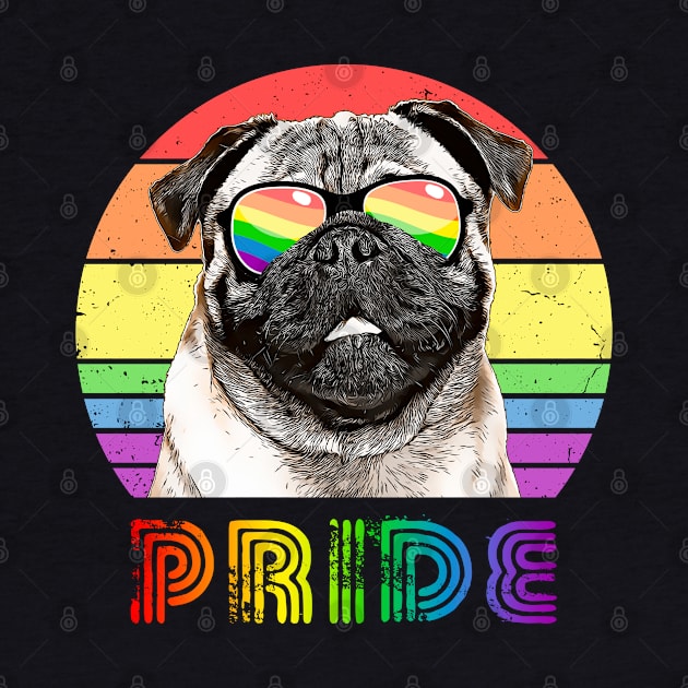 LGBTQ Pug Dog Rainbow Gay Pride by TheBeardComic